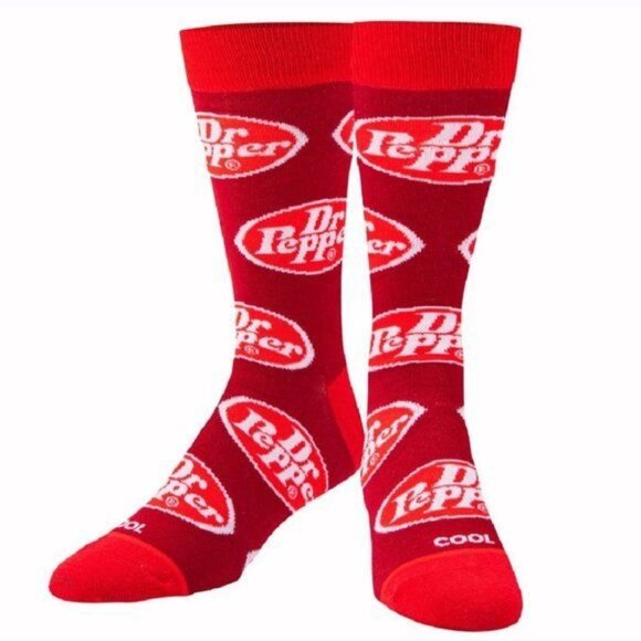 Dr. Pepper Retro Logo Athletic Crew Socks NEW Fast Ship - Picture 1 of 3